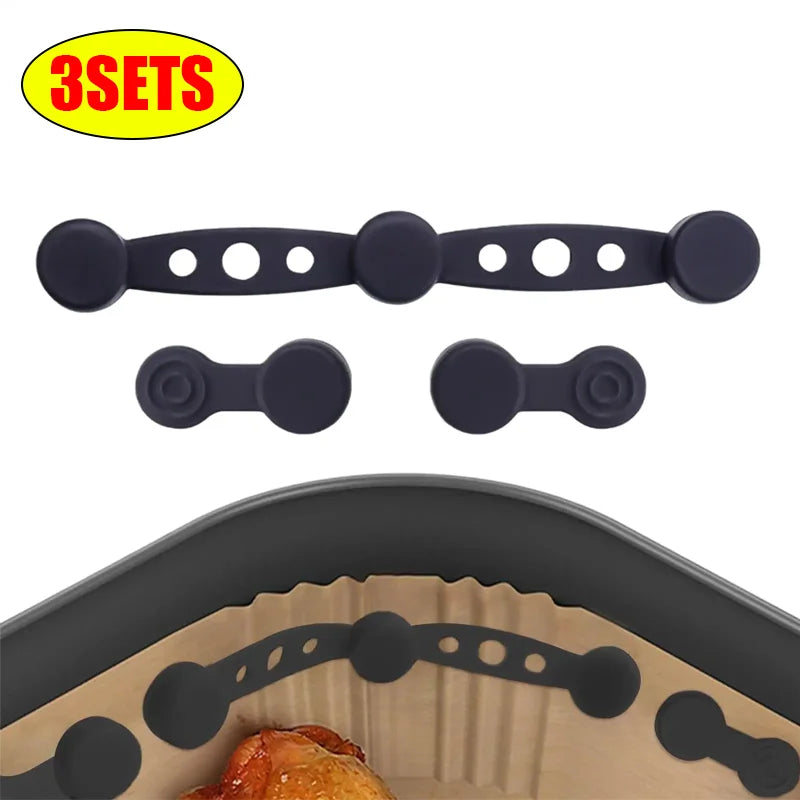 Air Fryer Magnet Silicone Buckle High Temperature Resistant For Holding Down Air Fryer Parchment Paper Lock Air Fryer accessory