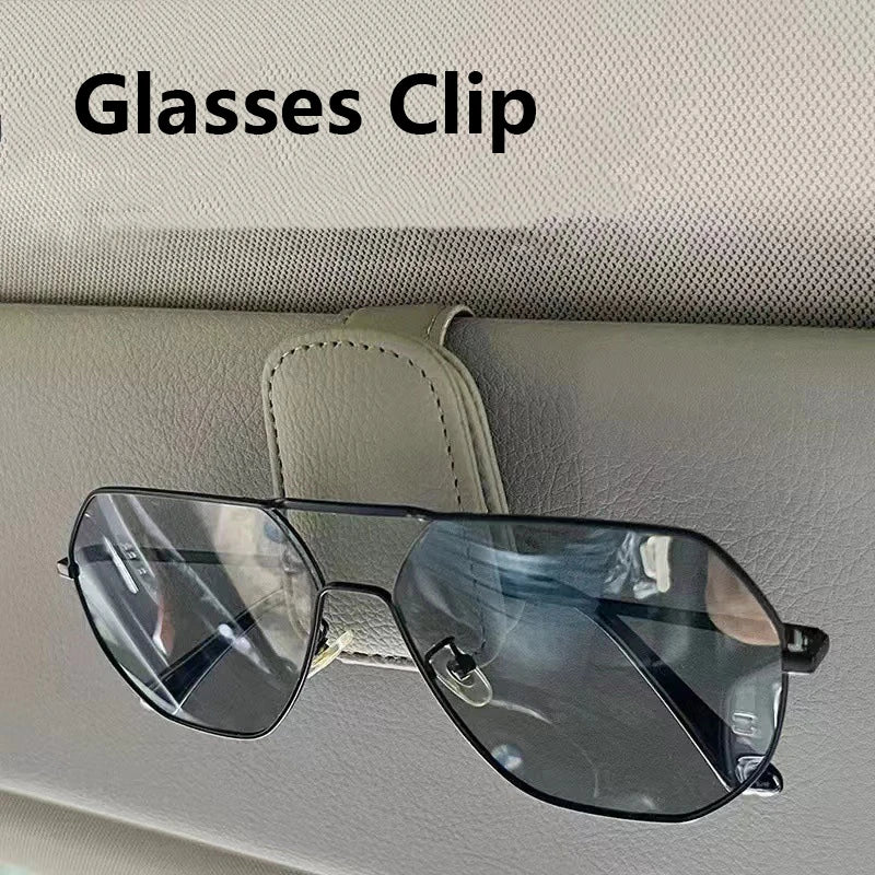1PC Universal Magnetic Car Sunglasses Holder Eyeglass Clip Sun Visor Auto Glasses Organizer Storage