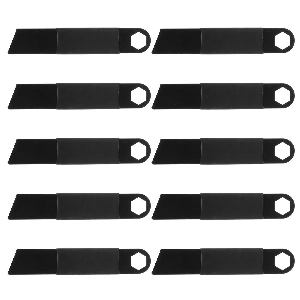 10pcs Fire Scraper Flint Starter Emergency Black Survival Lightweight Portable Camping Hiking Outdoor Accessories Magnesium Rods