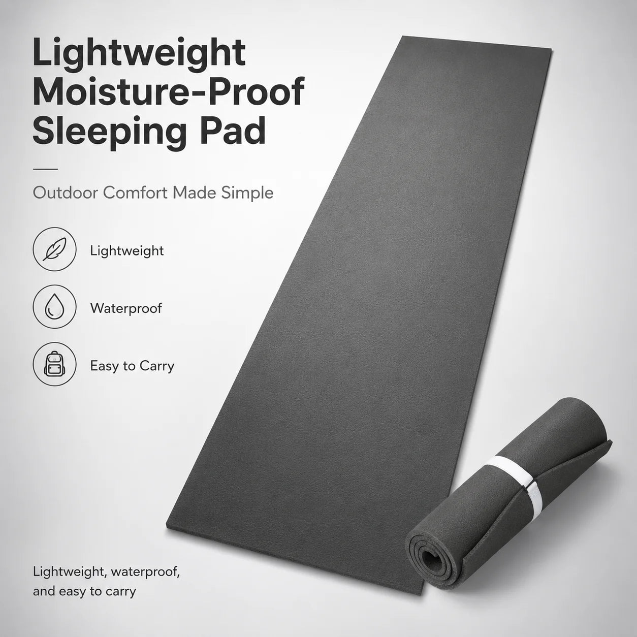 Lightweight XLPE Camping Mat Waterproof Moisture-Proof Sleeping Pad for Hiking Trekking Outdoor Picnic Portable Picnic Blanket
