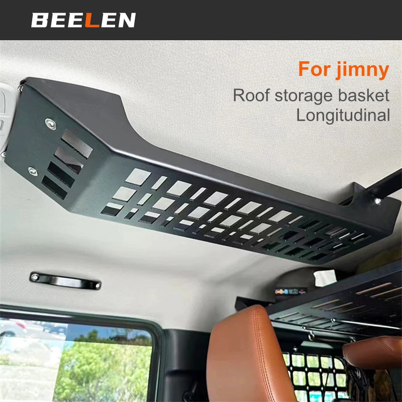 Car Luggage Basket Roof Inner Storage For Suzuki Jimny JB64 Sierra JB74W 2019 2023 Car Roof Inner Storage Interior Accessories