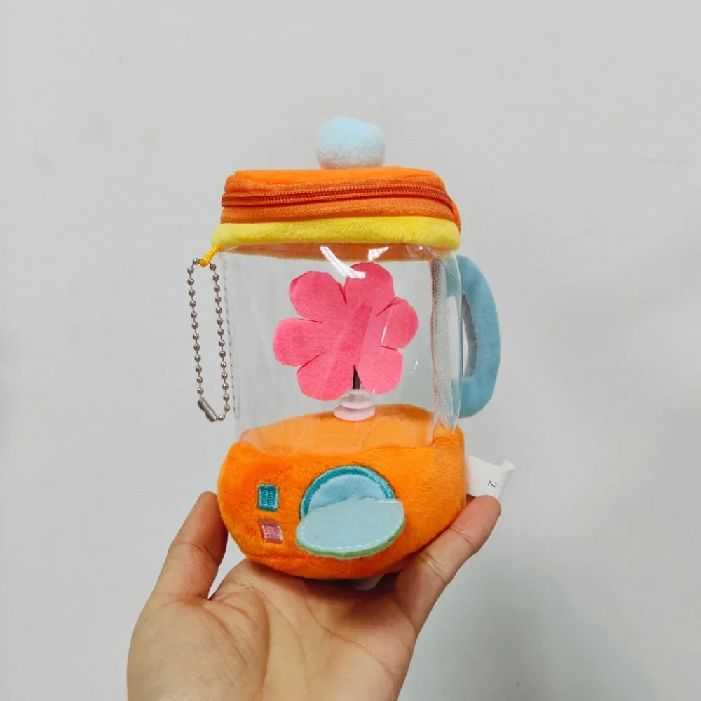 Cartoon Funny Carrot Juicer Plush Toy Drawstring Rotating Bag Pendants Carrot/Flower Blender Toy Stuffed Plush Toy Children Gift