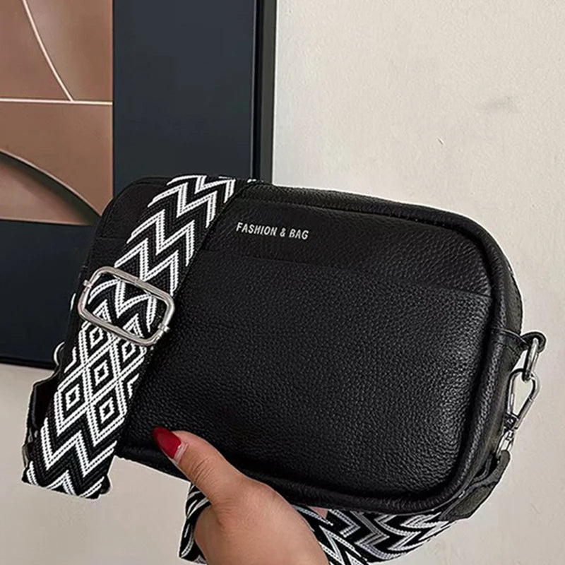 Elegant Faux Leather Camera Crossbody Bag Letter Strap Adjustable Lightweight for Daily Commute Casual Stylish Functional Bag