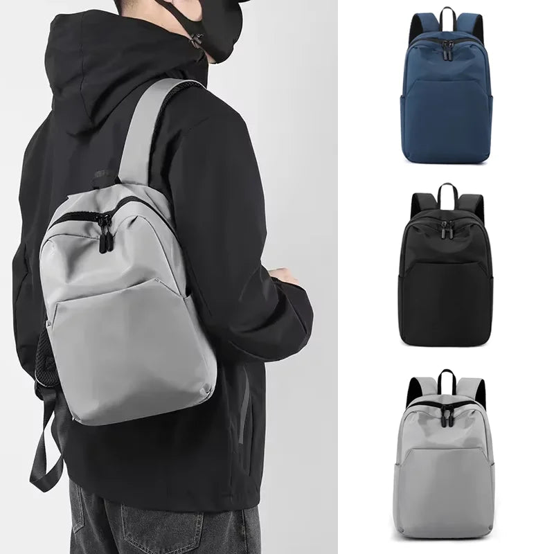 Nylon Trekking Bag Breathable School Backpack Waterproof Wear-resistant Layered Storage Lightweight for Outdoor Activities