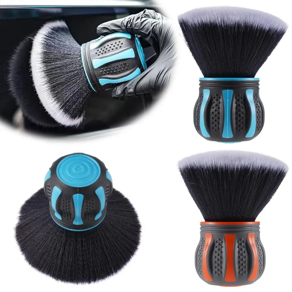 Car Detailing Brushes With Storage Rack Covers Soft Bristles Auto Interior Dust Cleaner Car Detail Brush Cleaning Detail Tool
