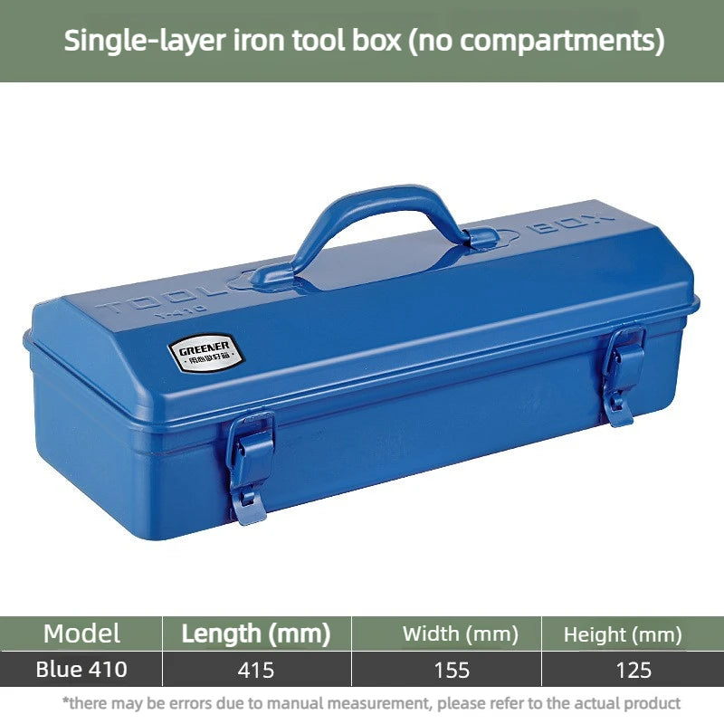 Heavy Duty Multipurpose Tool Box Iron Durable Storage Organizer Case for Workshop Home Outdoor Use Hardware Tool Storage