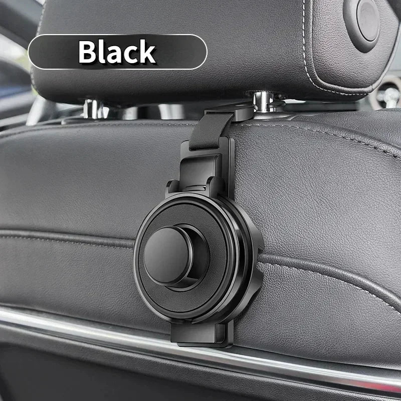 Foldable Multifunctional Hook for Car Seat Back with Car Purse Hook and Phone Holder Car Storage Hooks Hang Bags Cups and Phone