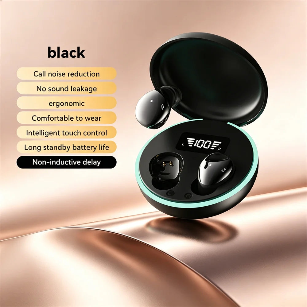 Electroplated TWS In-Ear Wireless Earphone Long Battery Life Digital Display 2-In-1 Dual Headphone Subwoofer Stereo Game Earplug