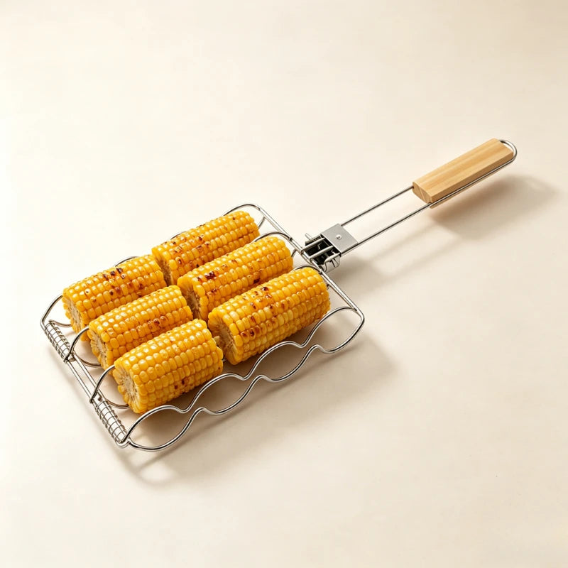 Portable Camping BBQ Grill Net and Barbecue Tongs  Outdoor Picnic Camping Cooking Tools