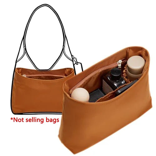 Lightweight Bag Insert, Purse Organizer Inserts for brooklyn 28 Insert Keeps Tote Handbag With Zipper and Bottle Holder