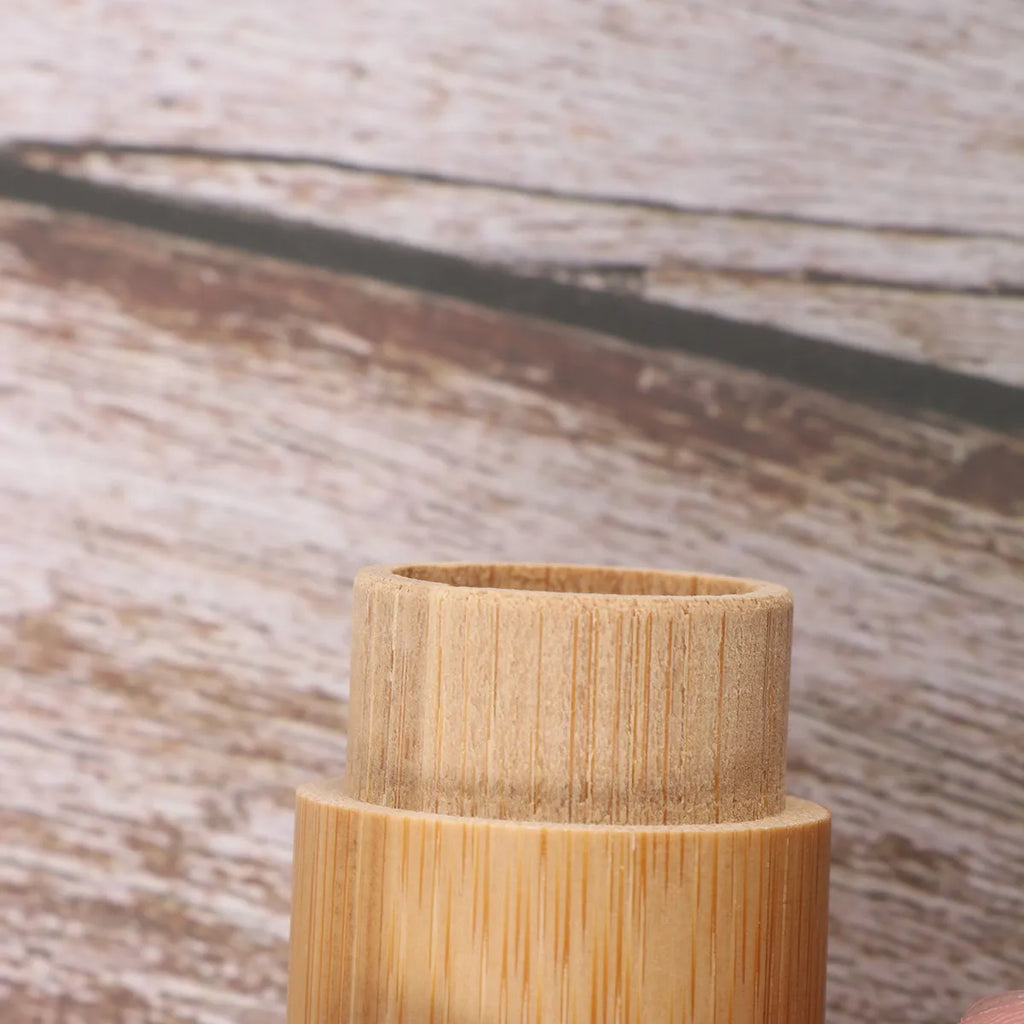 Bamboo Toothbrush Case Compact Travel Toothbrush Tube Storage for Home Office Gym Eco Friendly Easy Clean Lightweight