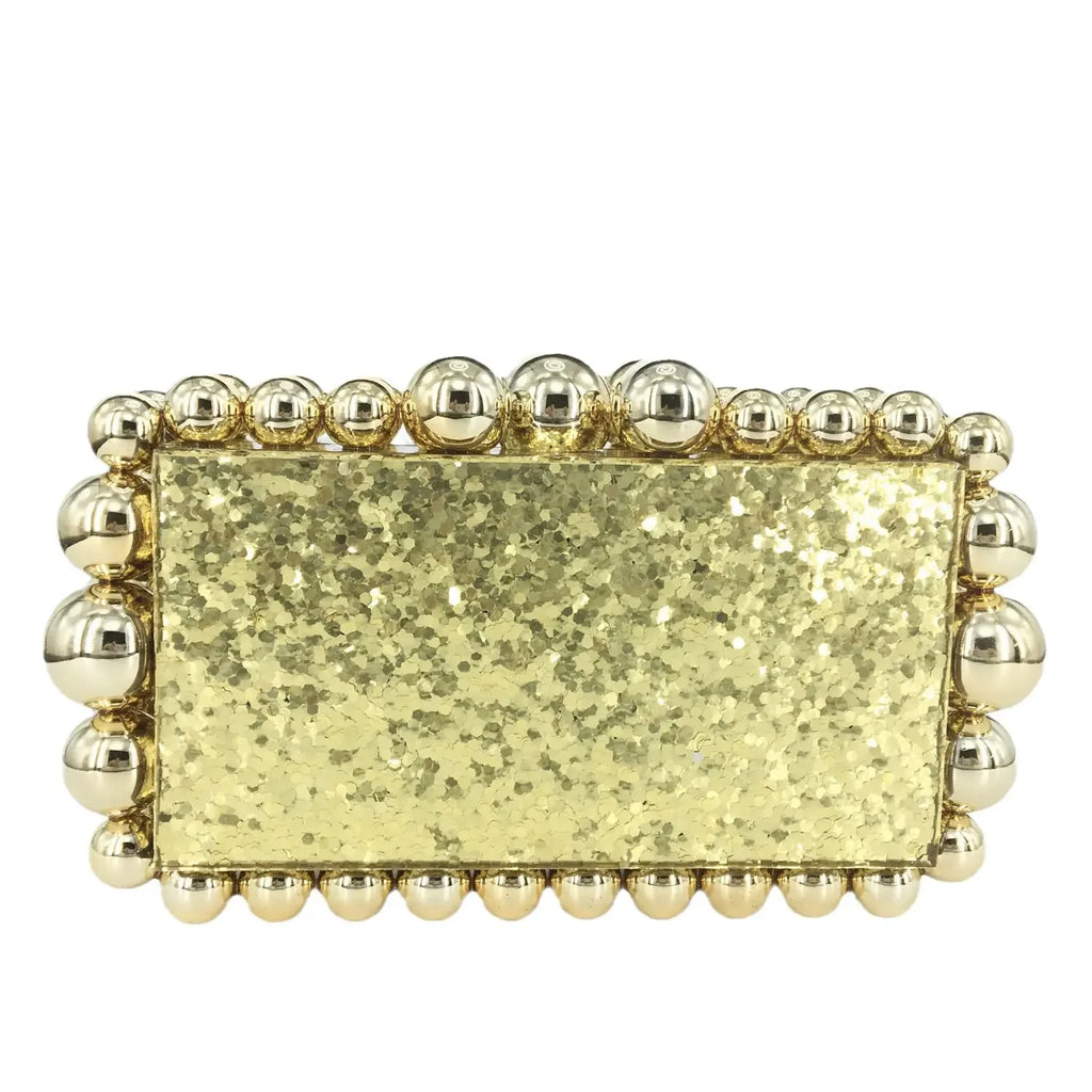 Boutique De FGG Women Acrylic Box Clutch Beaded Evening Handbags Casual Clutches Purse Chain Shoulder Bags Crossbody Bag