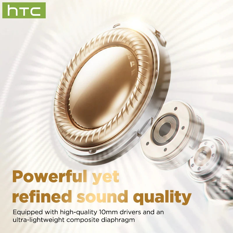 HTC NE72 AI Translate Bluetooth Earphones Wireless Earbuds LED TouchScreen HiFi Stereo Audio Noise Cancellation In-Ear Headphone