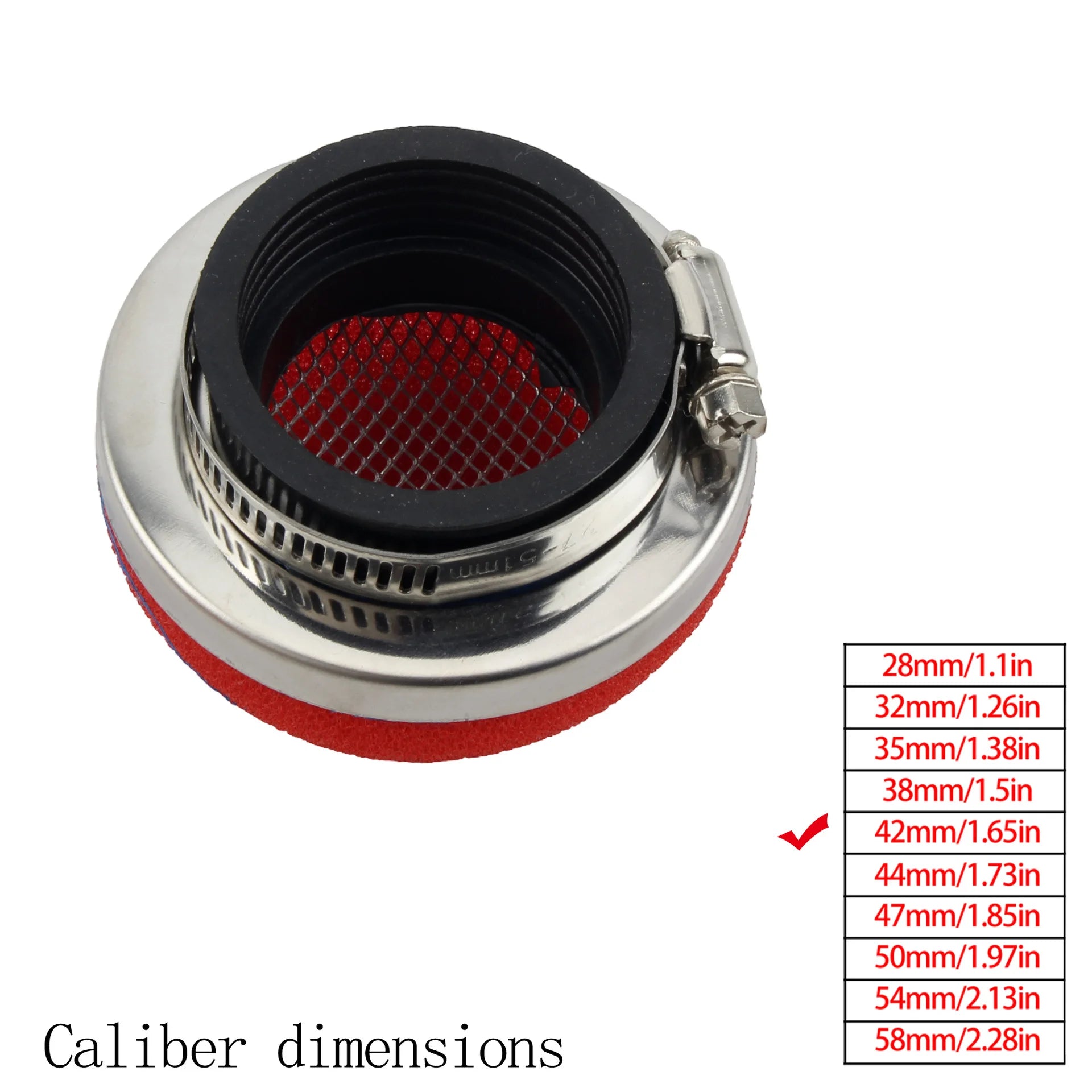 Motorcycle 28/32/35/38/42/45/50/54/58 MM Stright Foam Air Filter Sponge Cleaner Moto Scooter Motocross Dirt Bike Accessories