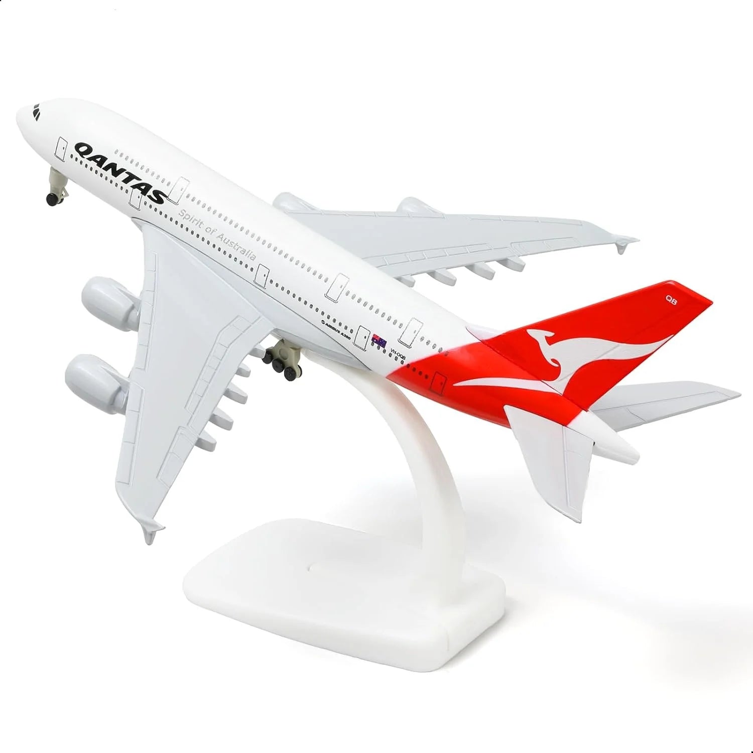 A380 Australia Plane Model 20cm 1/300 Die-cast Metal Airplane Model with Stand for Aviation Enthusiast Gift toys boys kids