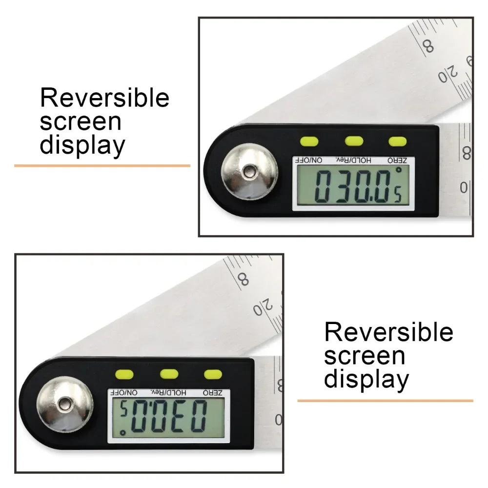 SHANHR 200mm/300 mm Digital Meter Angle Inclinometer Angle Digital Ruler Electron Goniometer Protractor Angle Finder