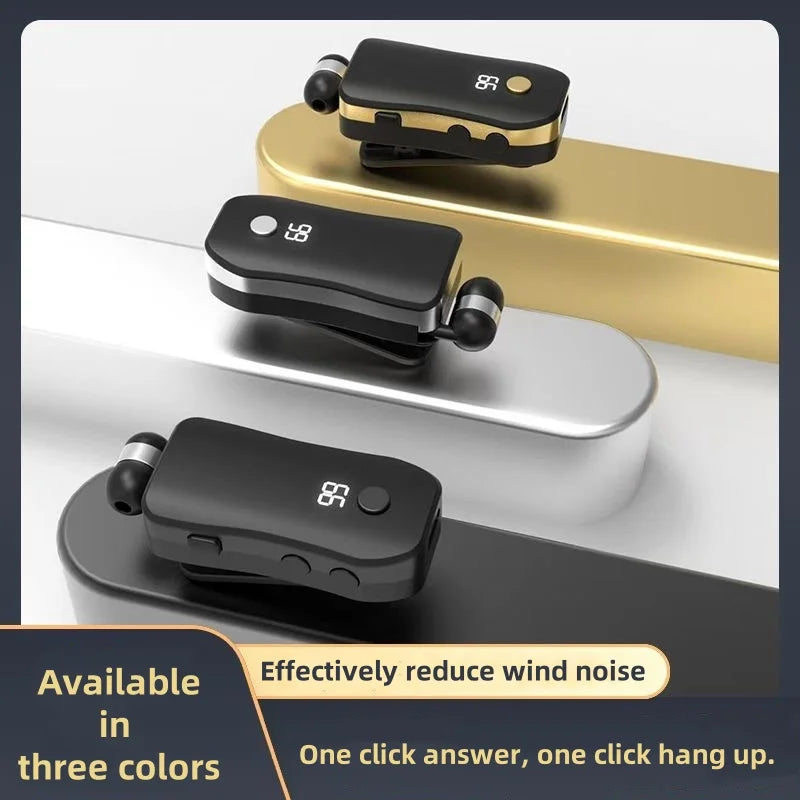 X100 pk K55 lavalier business Bluetooth 5.3 earphones with 20 hours of talk/music time, retractable cable neck clip Bluetooth