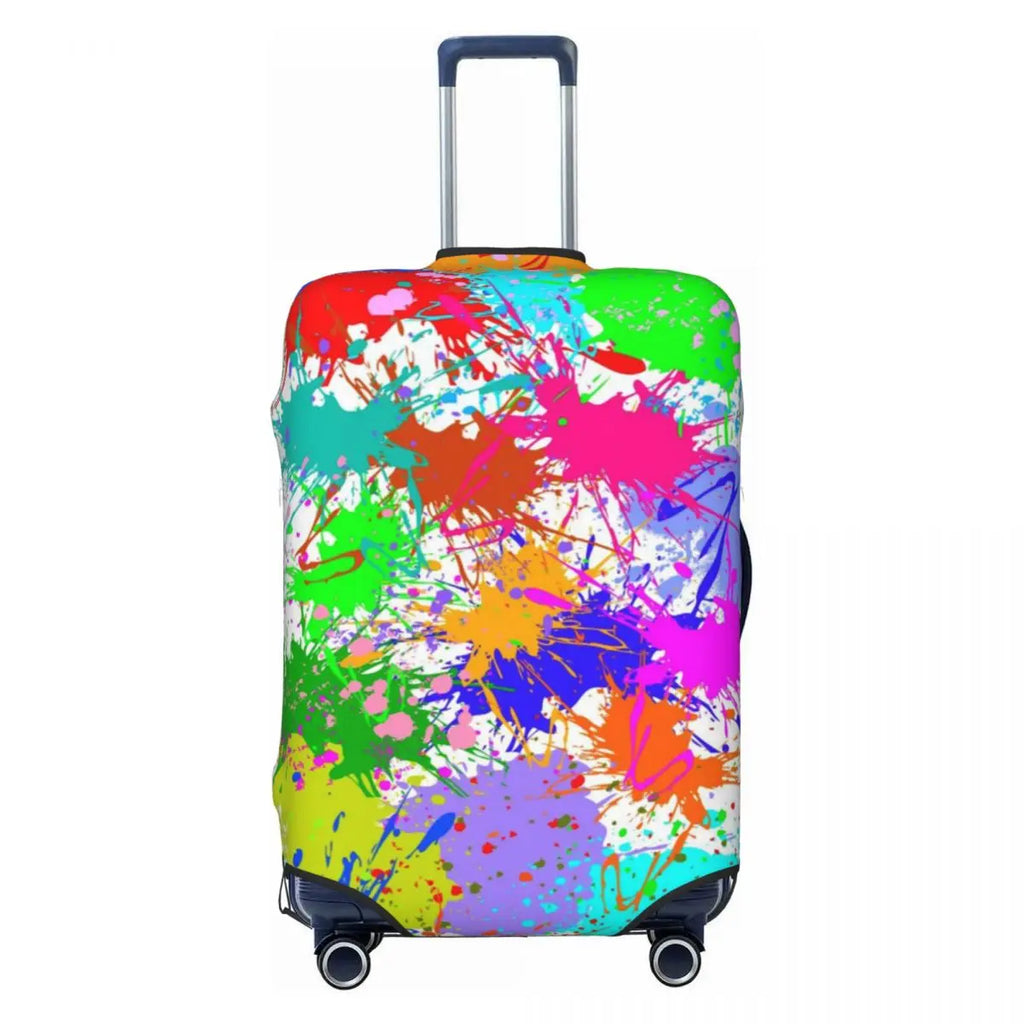Custom Colorful Abstract Graffiti Camouflage Pop Art Suitcase Cover Dust Proof Travel Luggage Covers for 18-32 inch