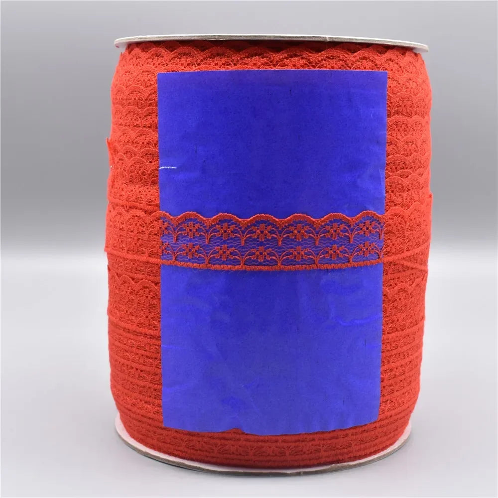 Wholesale 600yards/Roll White Lace Ribbon Width/22mm Lace Trim Fabric Embroidered Sewing Decoration African Lace Fabric Applique