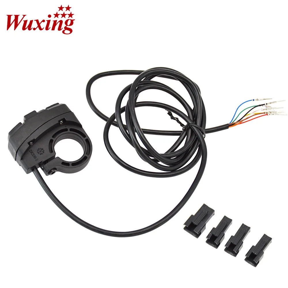 Wuxing KG-336-B 12V-52V Electric Bike Scooter Light Three-in-one Switch Frontlight+Horn+Turning Light Switch Diy Parts