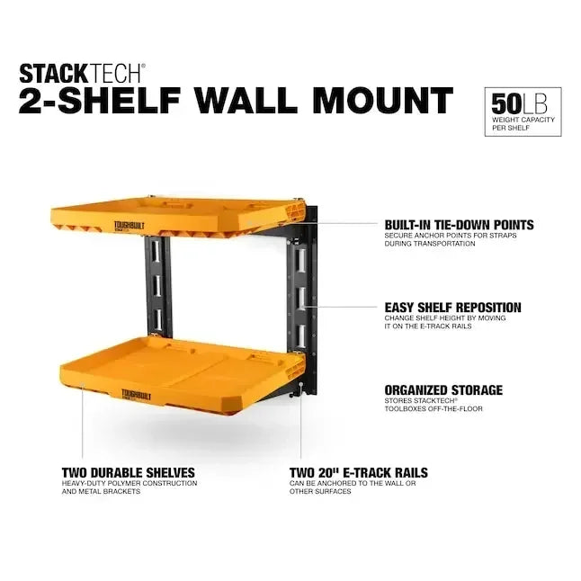 TOUGHBUILT  Stacktech Shelves Wall Bracket Tool Accessories TB-B1S3-M-20