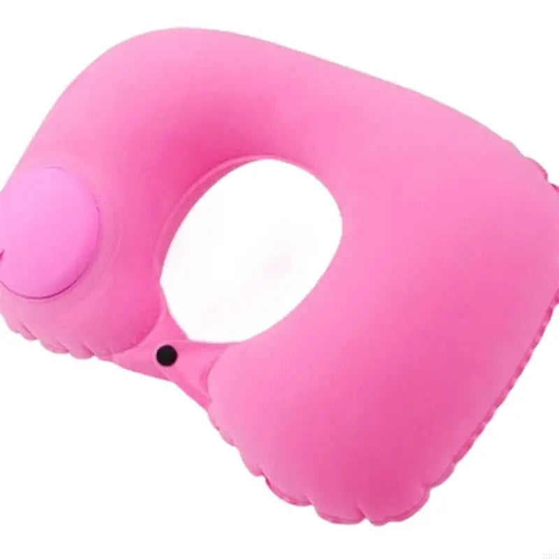 Inflatable Pillow for Cervical Support During Airplanes Car Ride and Rest Breaks Portable Easy Setups Designs X3UC