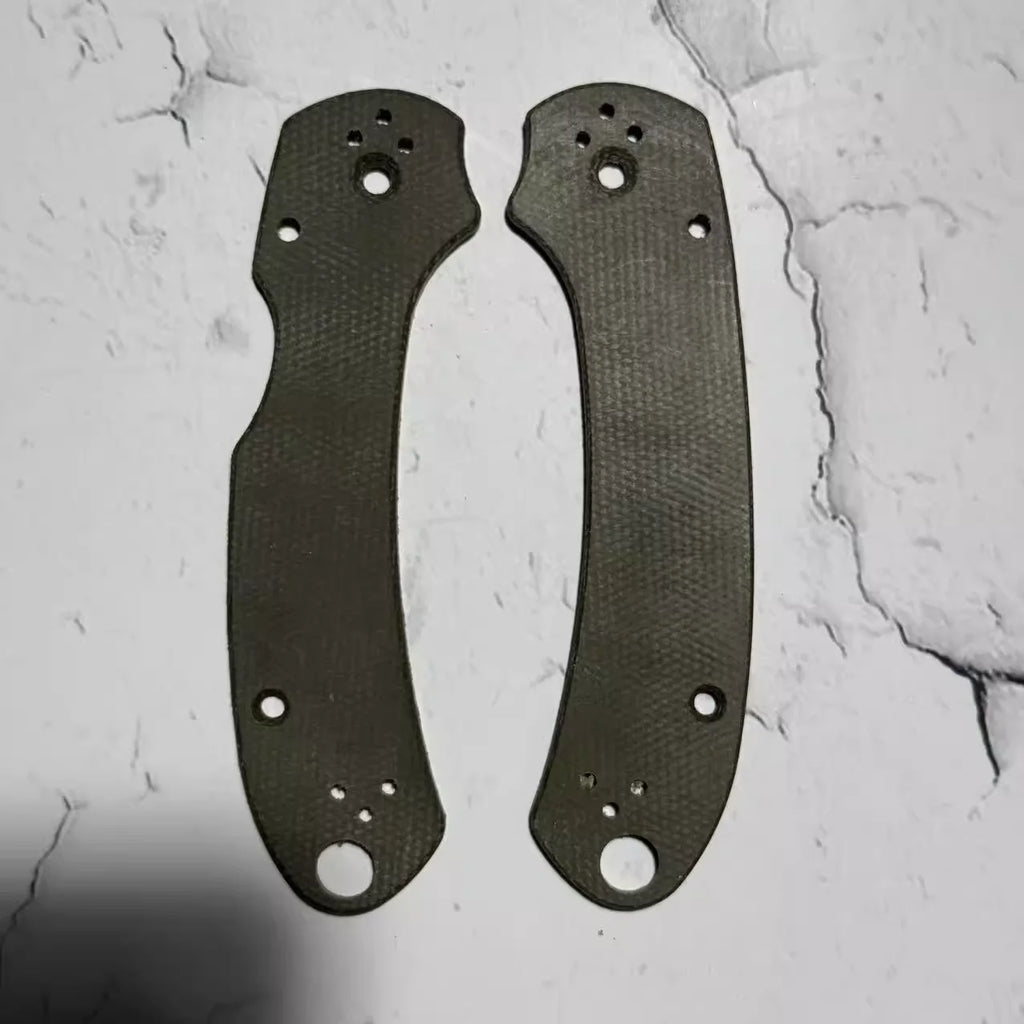 1 Pair Custom Made Micarta Grip Knife Handle Scales for Spyderco C223 Para3