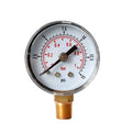 40mm Dual Scale Face Pressure Gauge 1/8" BSPT Bottom Mount 15/30/60/100/160/200/300 PSI & Bar for Air Gas Water Fuel Liquid