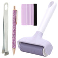 Rubber Brayer Roller Set with Pin Pen Tweezers Felt Squeegee Professional Printmaking Brayer Tool for DIY Embossing Card Making