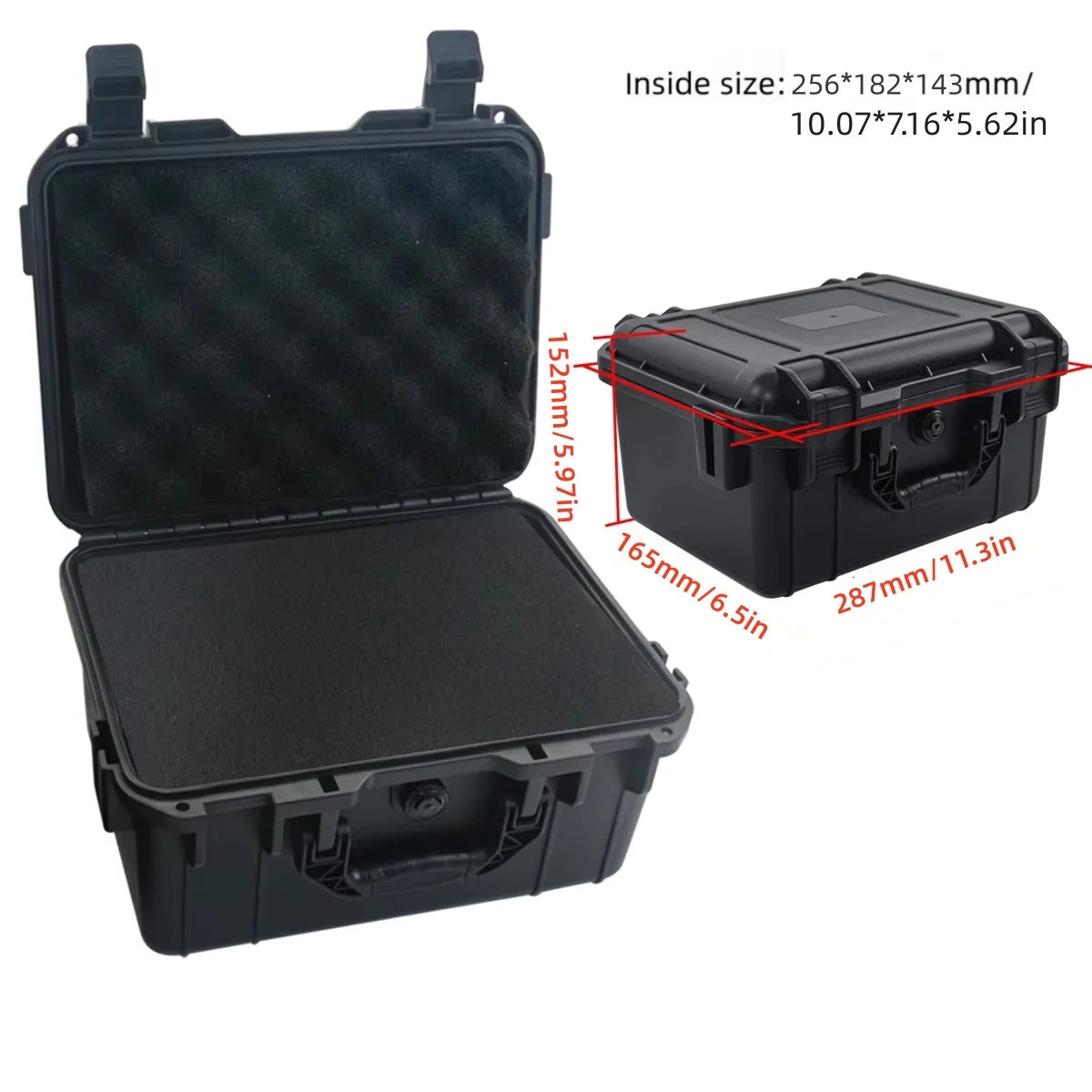 Waterproof Hard Carry Case Bag Tool Case with Sponge Storage Box Suitcase Precision Instrument Safety Tool Box Hardware Toolbox