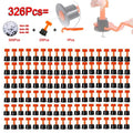 25pcs（300+25+1pcs） Tile Leveling System Tile Leveling Wedges Leveler Alignment Spacers Locator Floor Wall Clamp