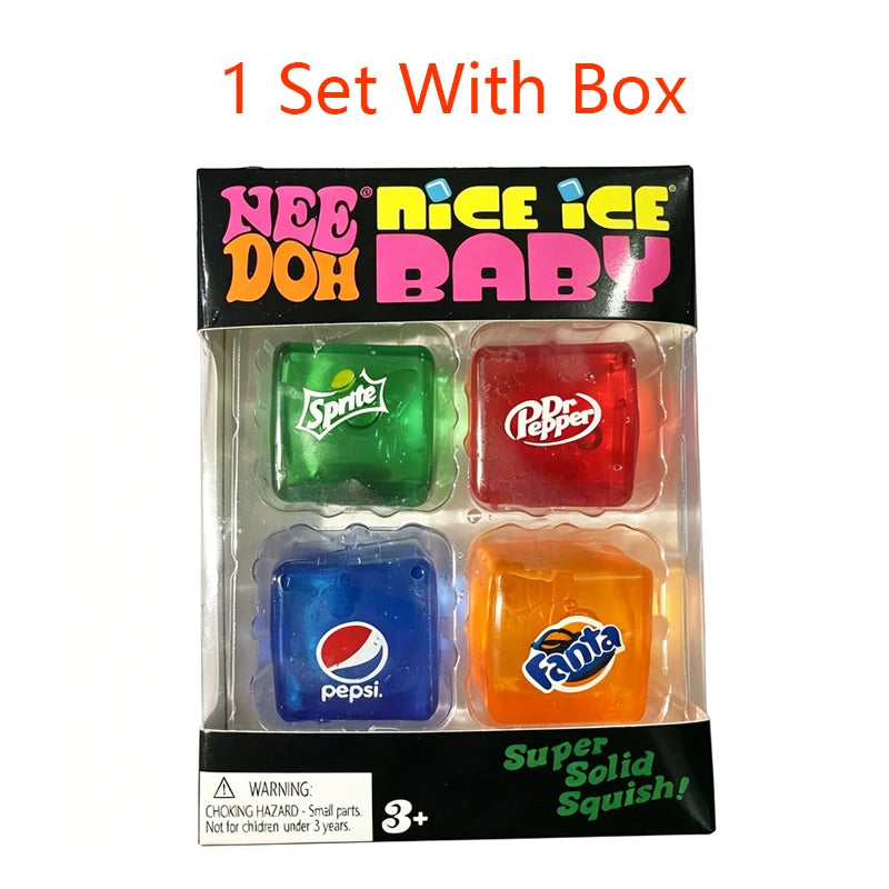 New Set/ Squishy Needoh /Nice Cube Schylling Sensory Stress Reliever Fidget Tool Toy Anxiety Focus Sensory Cube Adults Kid Gift