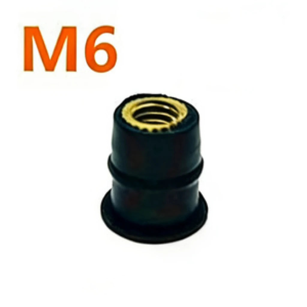 Rubber Well Nut M4 M5 M6 Windscreen Fastener Expansion Nut Aftermarket Parts For Motorcycle Scooter ATV Dirt Bike Motocross