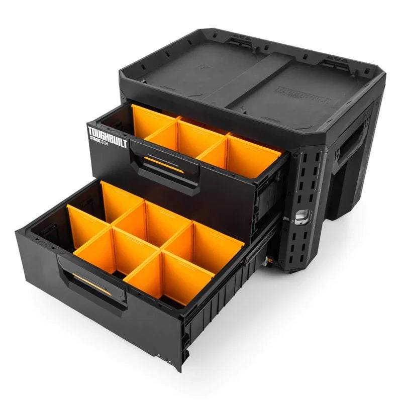 TOUGHBUILT Tool Stacked Double layer Large Drawer Drawout Toolbox TB-B1-D-72