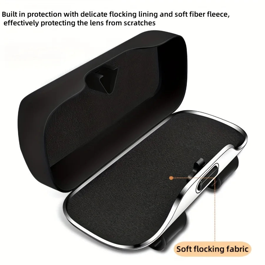 Car-Mounted Eyeglass Case Sunglasses Holder Driver Co-Pilot Storage Box Eyewear Frame Sunshade Board Accessory