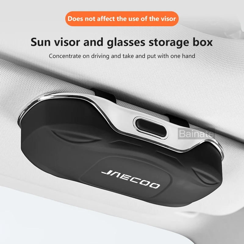 Car Sunglasses Storage Box Visor Glasses Clip For CHERY JAECOO J7 PHEV JAECOO J8 J5 EV 2024 2025 Car Interior Accessories