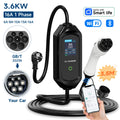 AFYEEV 3600W Portable Type2 IEC62196-2 EV Charger Type1 SAE J1772 Electric Car Charger GBT EVSE Charging Cable Wallbox EU Plug