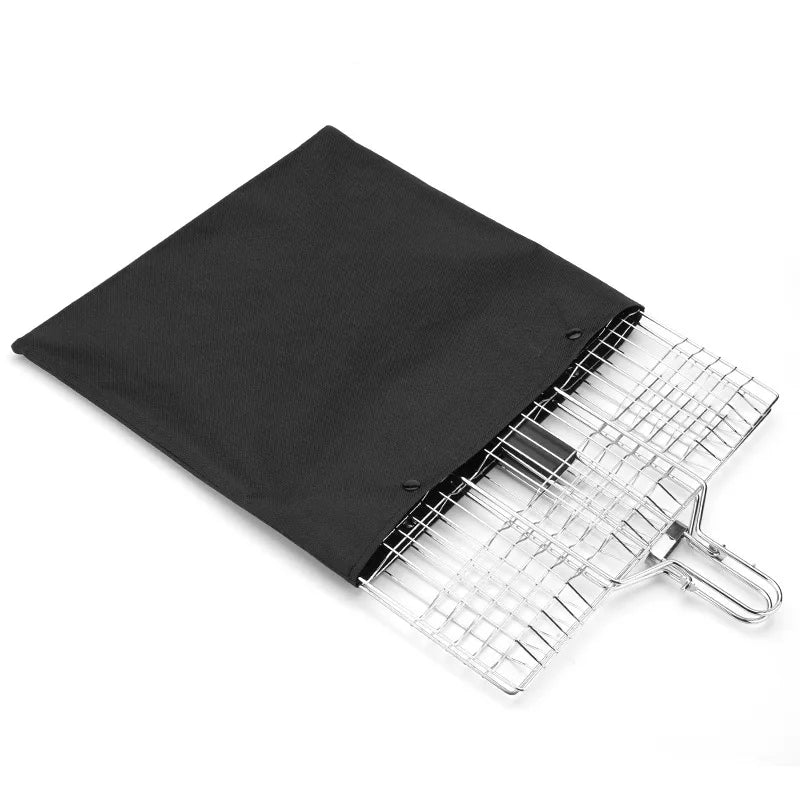 Stainless Steel BBQ Mesh Non Stick Grilling Basket Grill Mesh Mat Meat Vegetable Steak Picnic Party Barbecue Tool