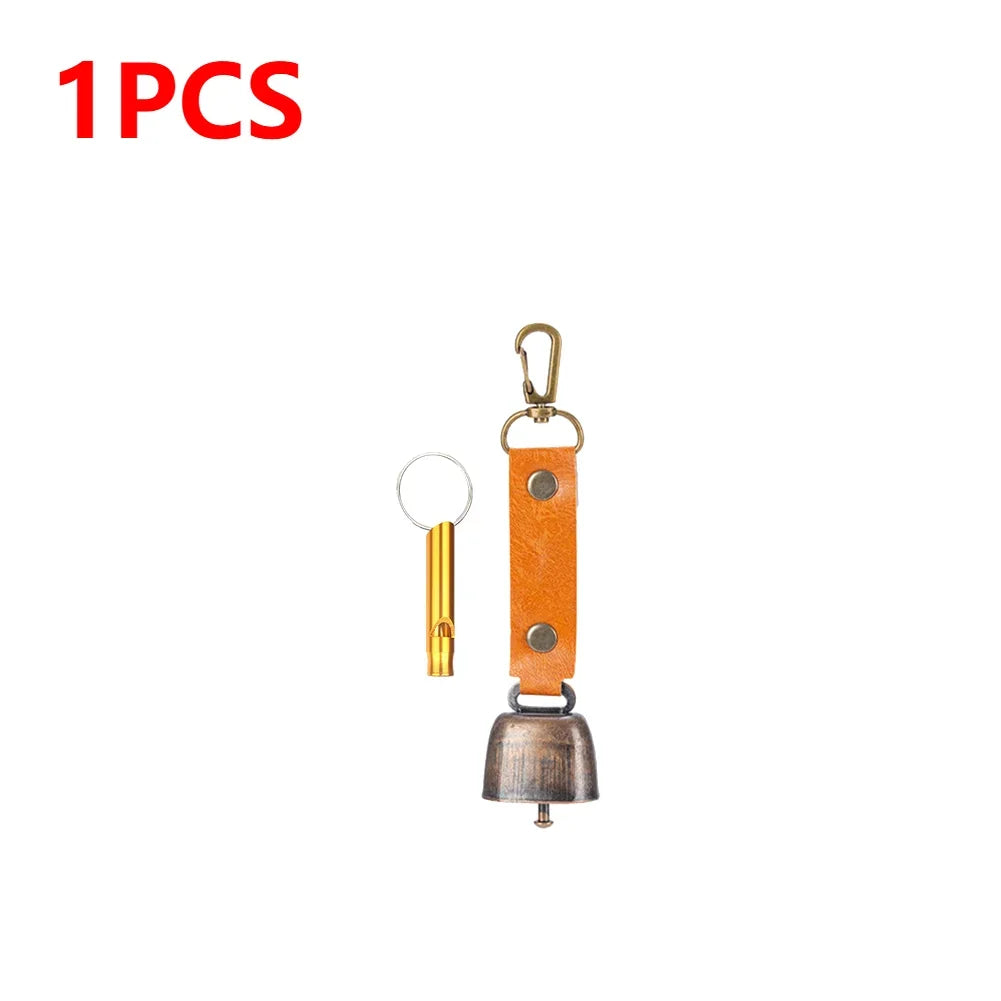1-5PCS Loud Bear Bell with Emergency Whistle Set with Magnetic Silencer Bear Repelling Bell Hanging Bear Bell for Bear Deterrent