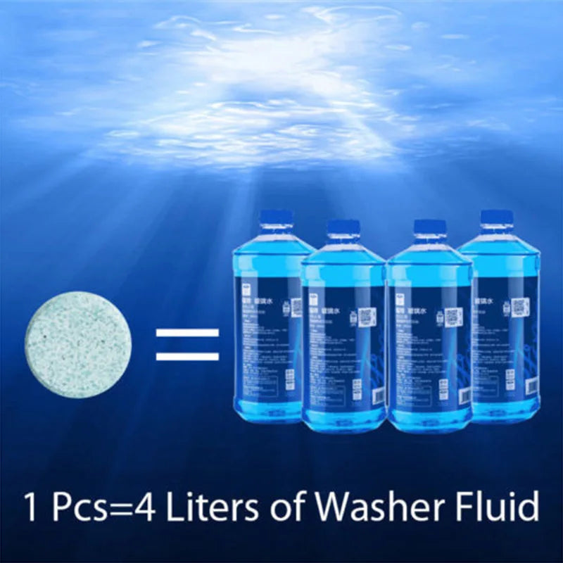 Automotive Glass Water Effervescent Tablets All-purpose Wiper Solid Wiper Ultra-concentrate for Deconfouling Vehicles In Summer
