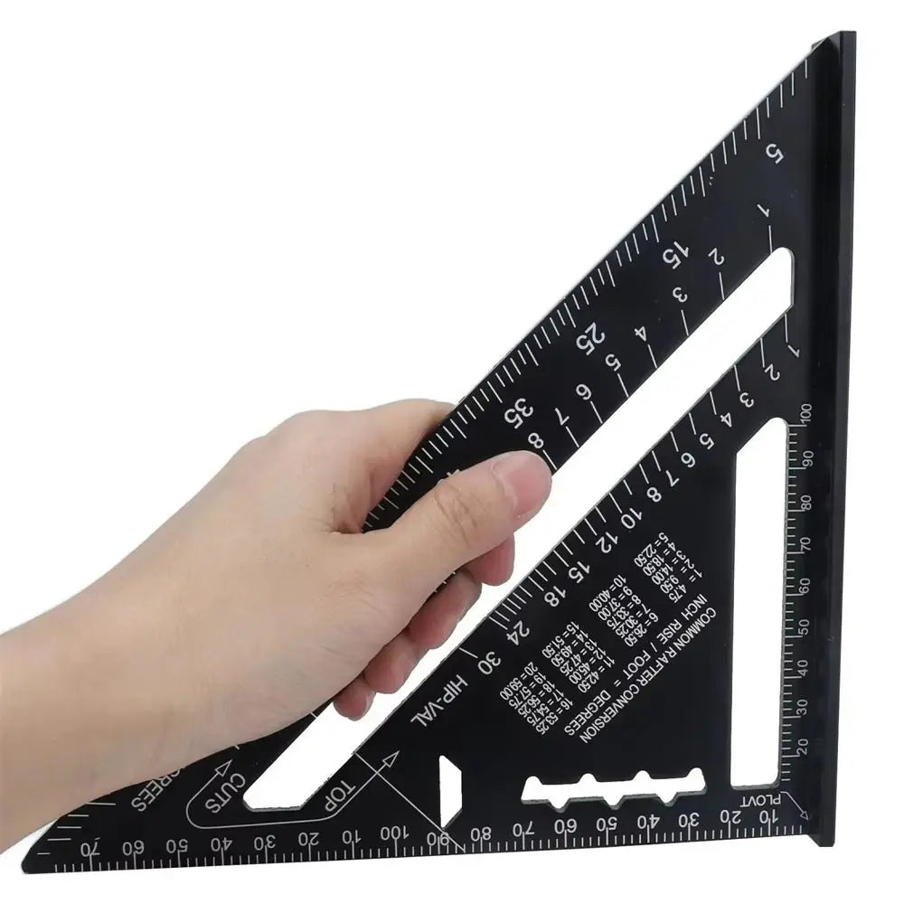 Aluminium Alloy Triangle Ruler 7 Inch High Precision Carpenter Square Multi Function 90 Degree Speed Square Measuring Tool