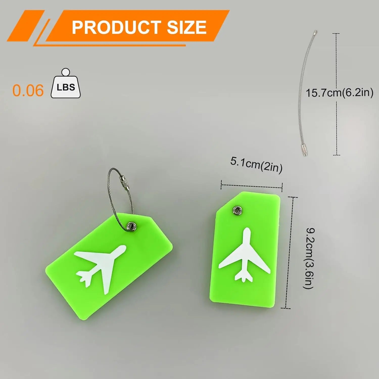 2 Pack Airplane Silicone Luggage Tags for Suitcases Travel Bag Tags for Luggage Baggage Suitcase Tags with Privacy Name ID Card