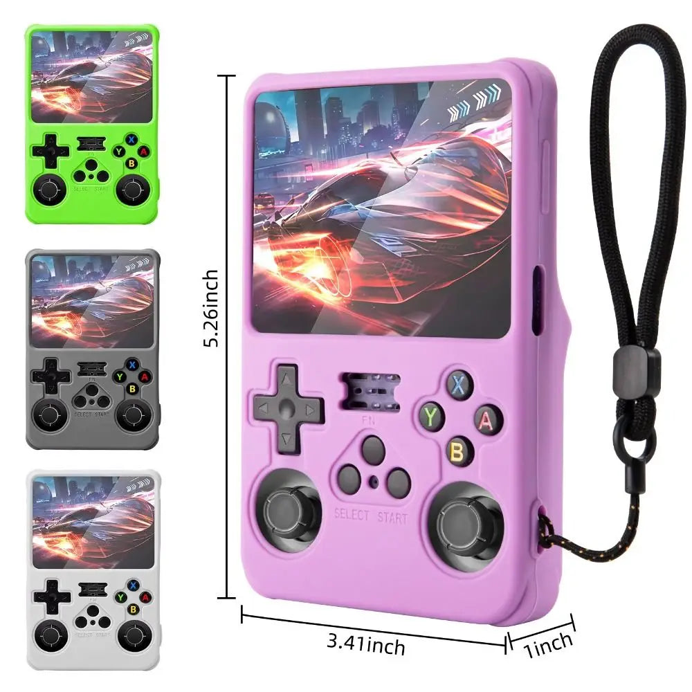 Silicone Protective Case with Lanyard Dustproof Game Console Cover Anti-Scratch Shockproof Sleeve Shell for R36S Accessories