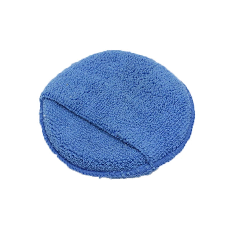 Car Waxing Polish Sponges 5 Inch Car Detailing Wax Applicator Pads Round Pocket Microfiber Foam Sponges Car Cleaning Tools