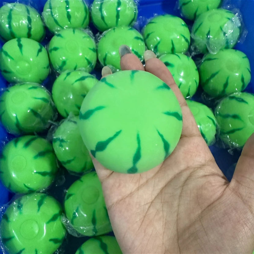 Crunchy Watermelon Squishy Stress Ball Fidget Toy Squeeze Toy Round Blocks Filled ASMR Anti Stress Release Hand Relax Gift Toy