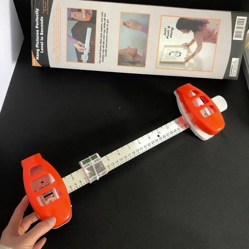 Picture Hanging Level Ruler Tool Frame Positioning Balance Ruler Versatile Wall Decor For Hole Marking & Measuring Angle Ruler