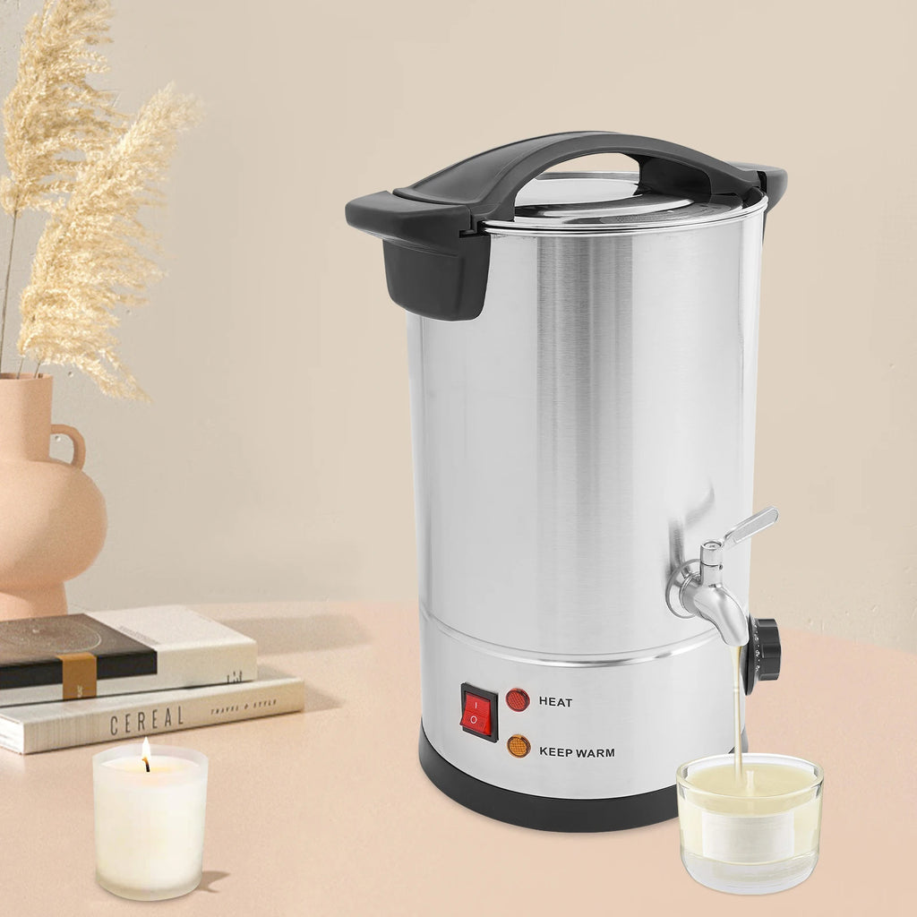 8L/10L/12L/15L Wax Melter for Candle Making, 1.8KW Electric Wax Melt Oven Stainless Steel Wax Melting Pot Wax Warmer Machine Kit