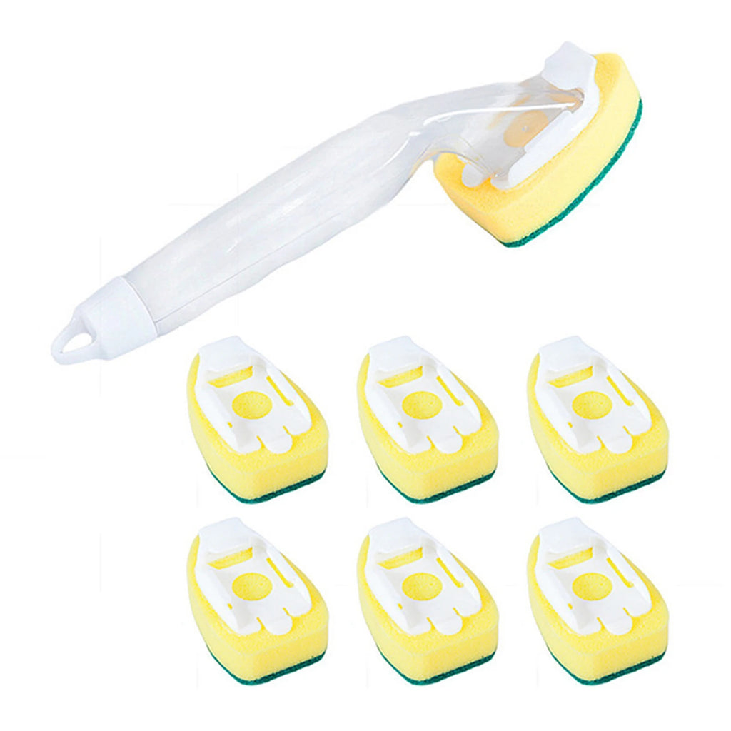 Dish Sponge Dish Wand Sponge Refillable Replacement Heads Kitchen Sink Cleaning Brush Dish Scrubber Scouring Scrubber Pads