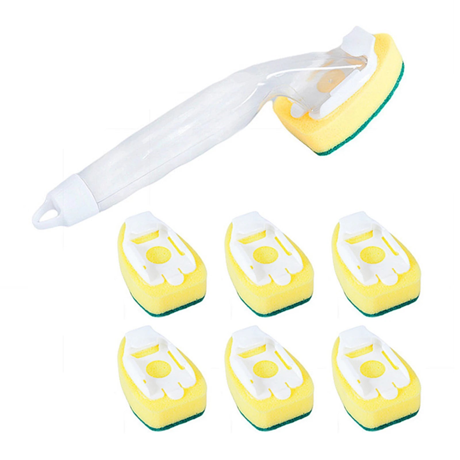 Dish Sponge Dish Wand Sponge Refillable Replacement Heads Kitchen Sink Cleaning Brush Dish Scrubber Scouring Scrubber Pads