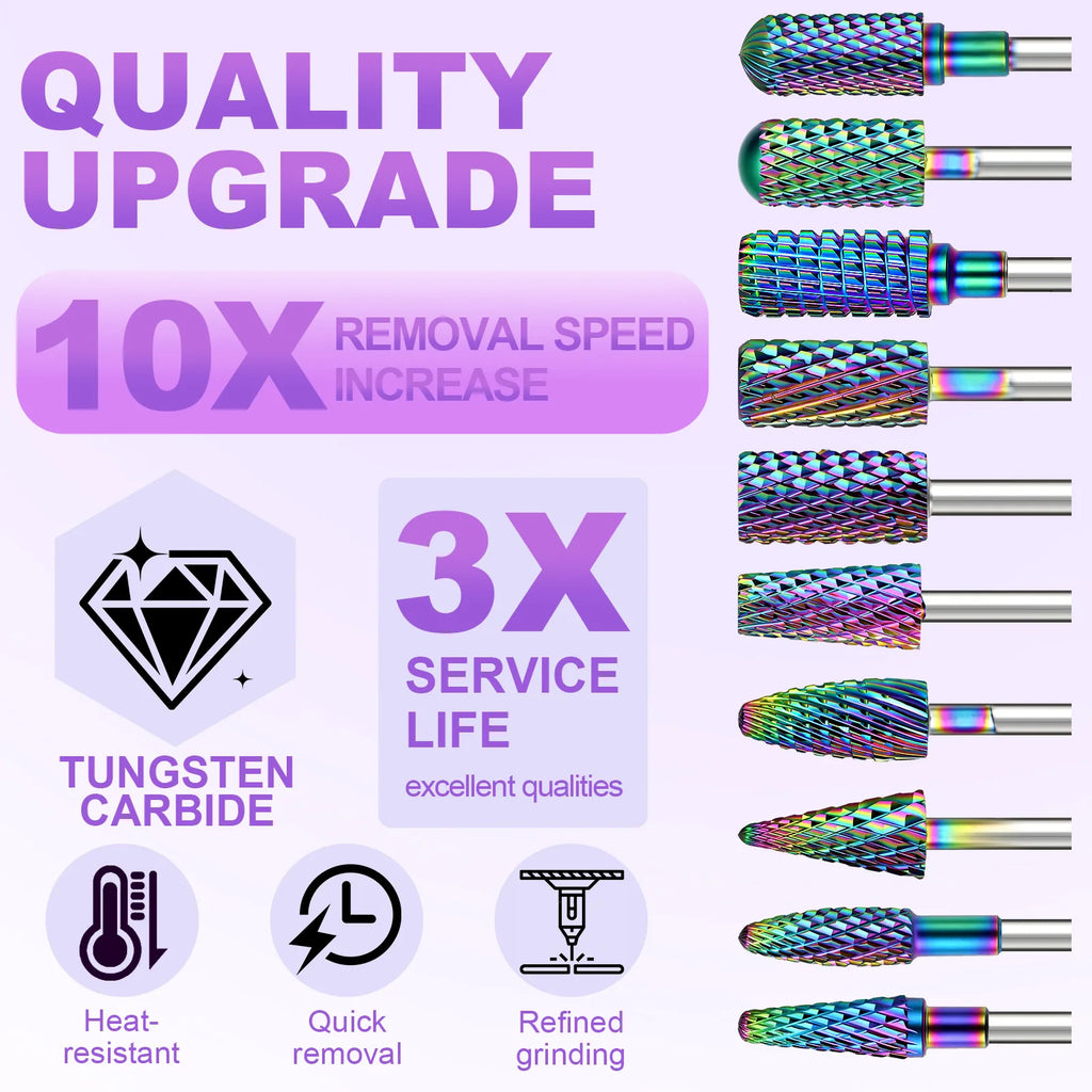 1Pcs 3/32" Quality Professional Tungsten Dead Skin Remover Nail Drill Bit Safe Carbide Nail Cleaning Drill Bit For Dead Skin